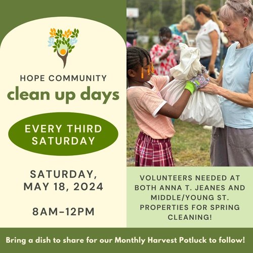 Hope Community CleanUp Day and Potluck